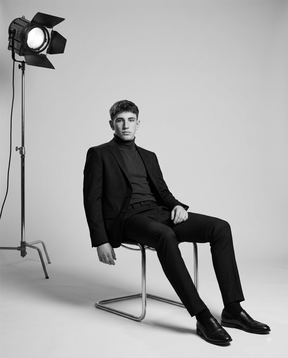 Andrii Sinhalevych sitting in a studio