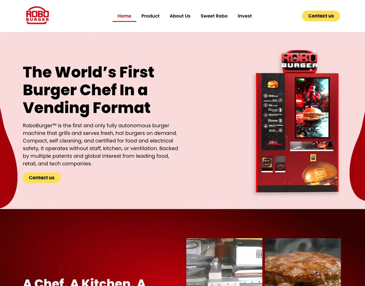 RoboBurger home page